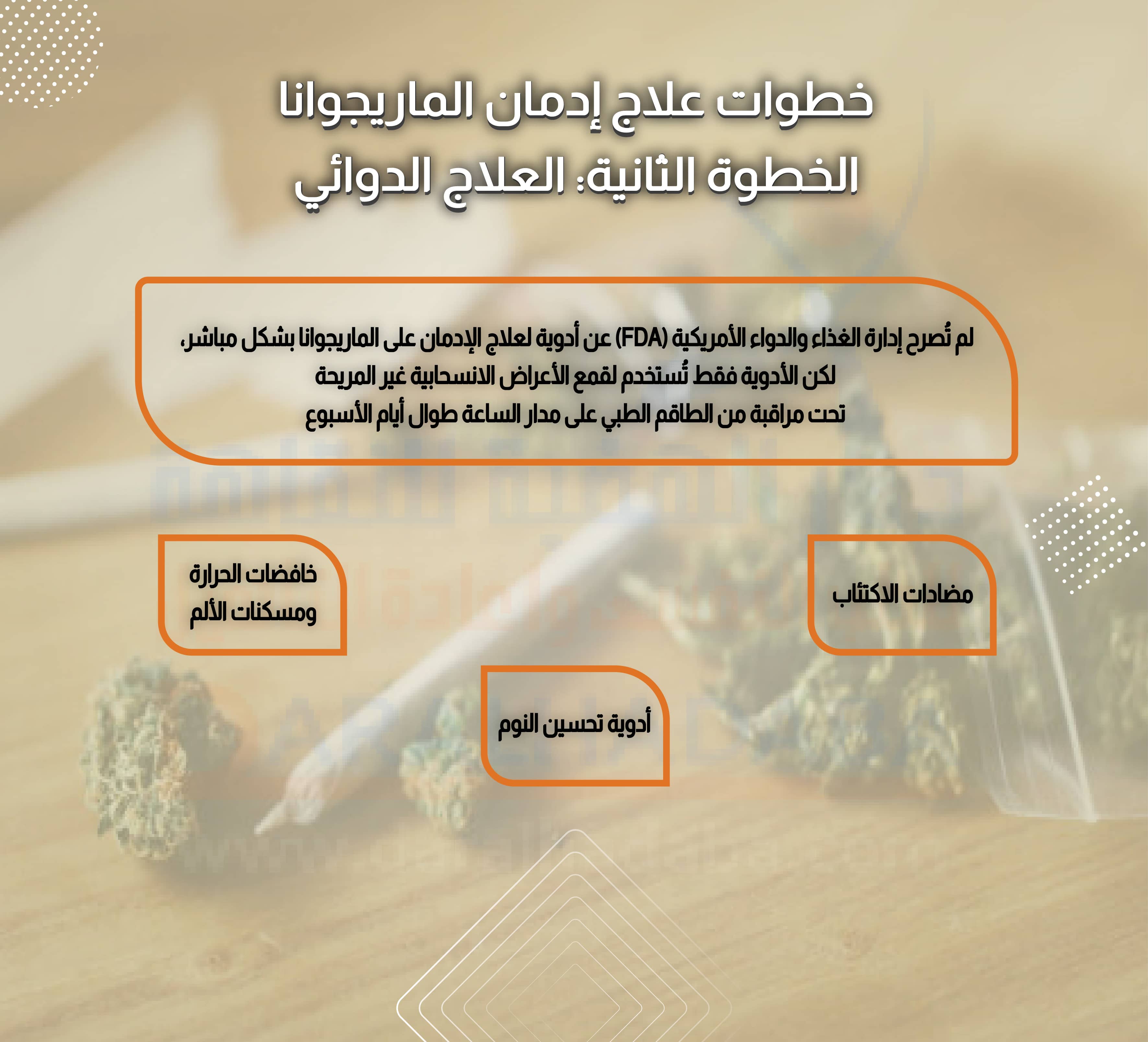 خطوات علاج إدمان الماريجوانا الخطوة الثانية: العلاج الدوائي